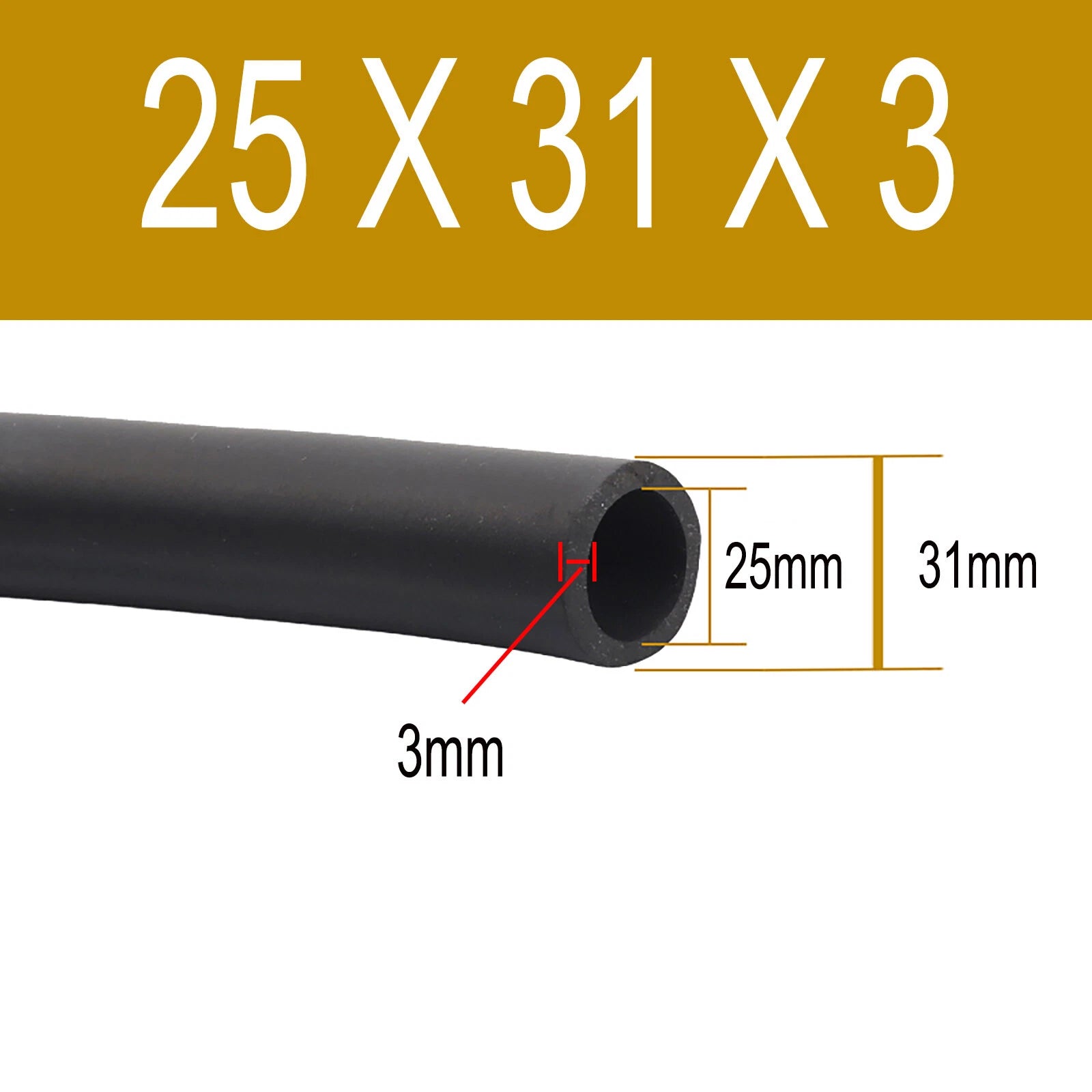 FKM Rubber Reinforced Fuel Hose Unleaded Petrol Diesel Oil Line Fuel Pipe 2~38mm