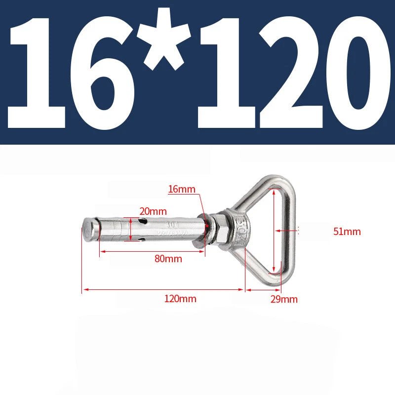 304 Stainless Steel Lifting Eye Ring Concrete Sleeve Anchor Bolts — M8 to M20 - HomeDIYer