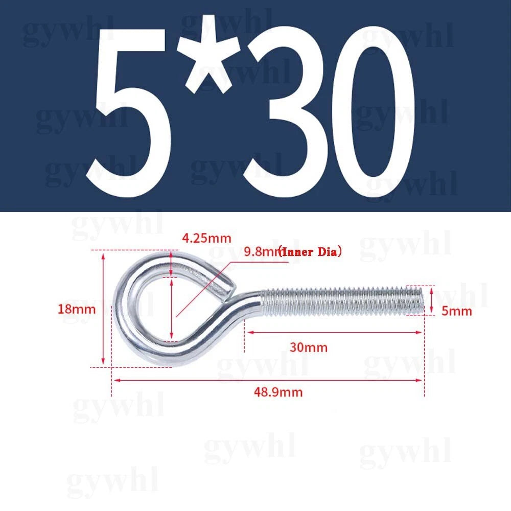 Galvanised Eye Screws Hooks Eye Bolts Closed Screws Rod Stainless Threaded Rings