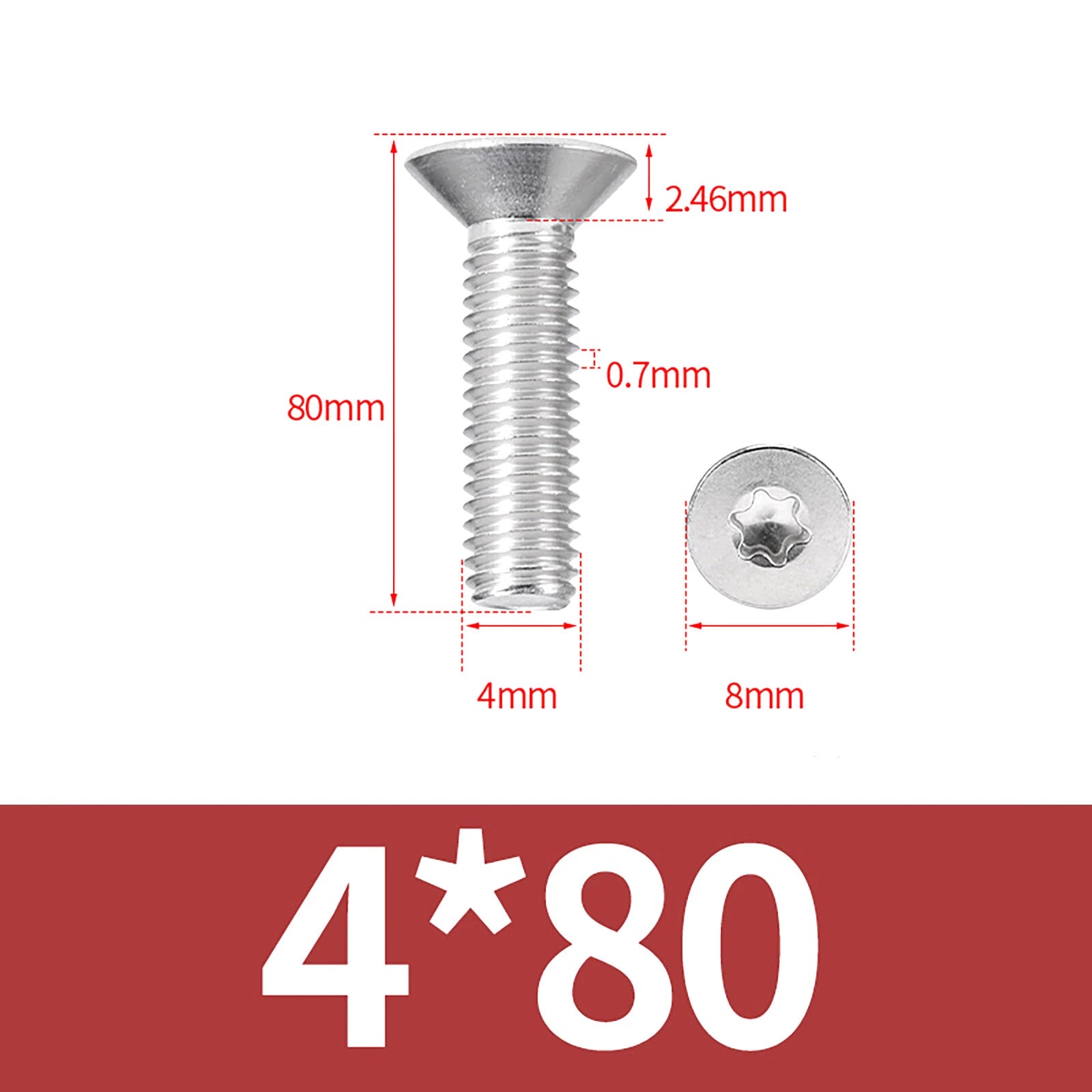 M2- M12 Torx Countersunk Machine Screws Six Lobe Bolts A2 Stainless Steel