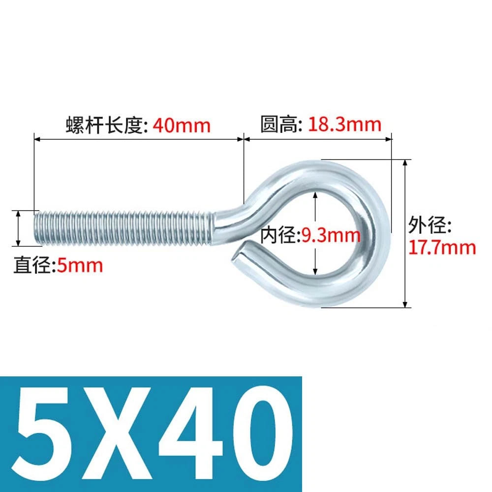 M3–M12 Galvanised Eye Screws | Metric Closed Eye Bolts & Threaded Ring Hooks