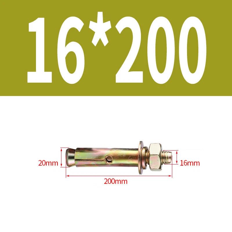 Hex Nut Expansion Sleeve Anchor Bolts — M6 to M20, Galvanized & Stainless Steel - HomeDIYer
