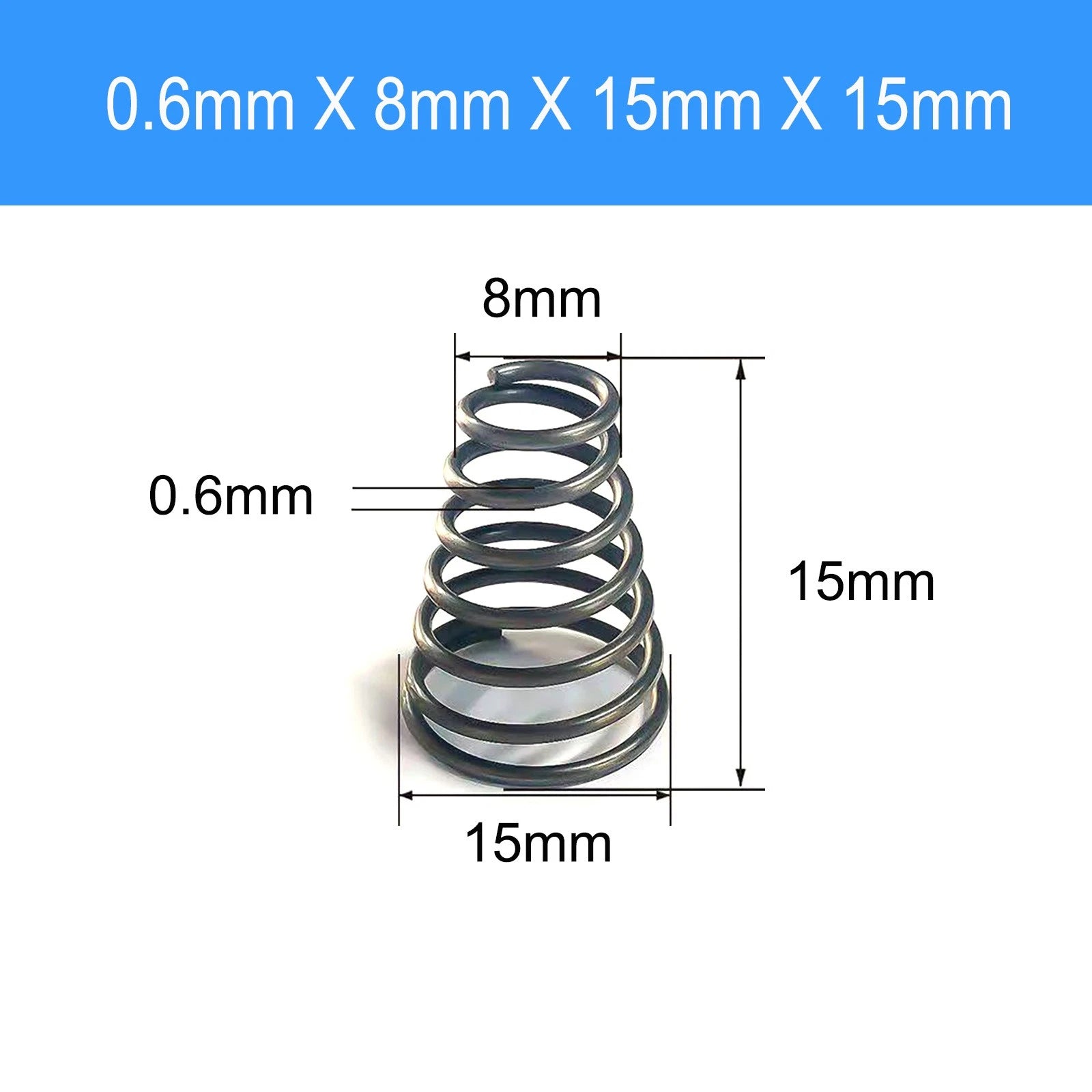 Conical Compression Spring Tapered Spring Steel Wire 0.2-3mm Heavy Duty Cone DIY