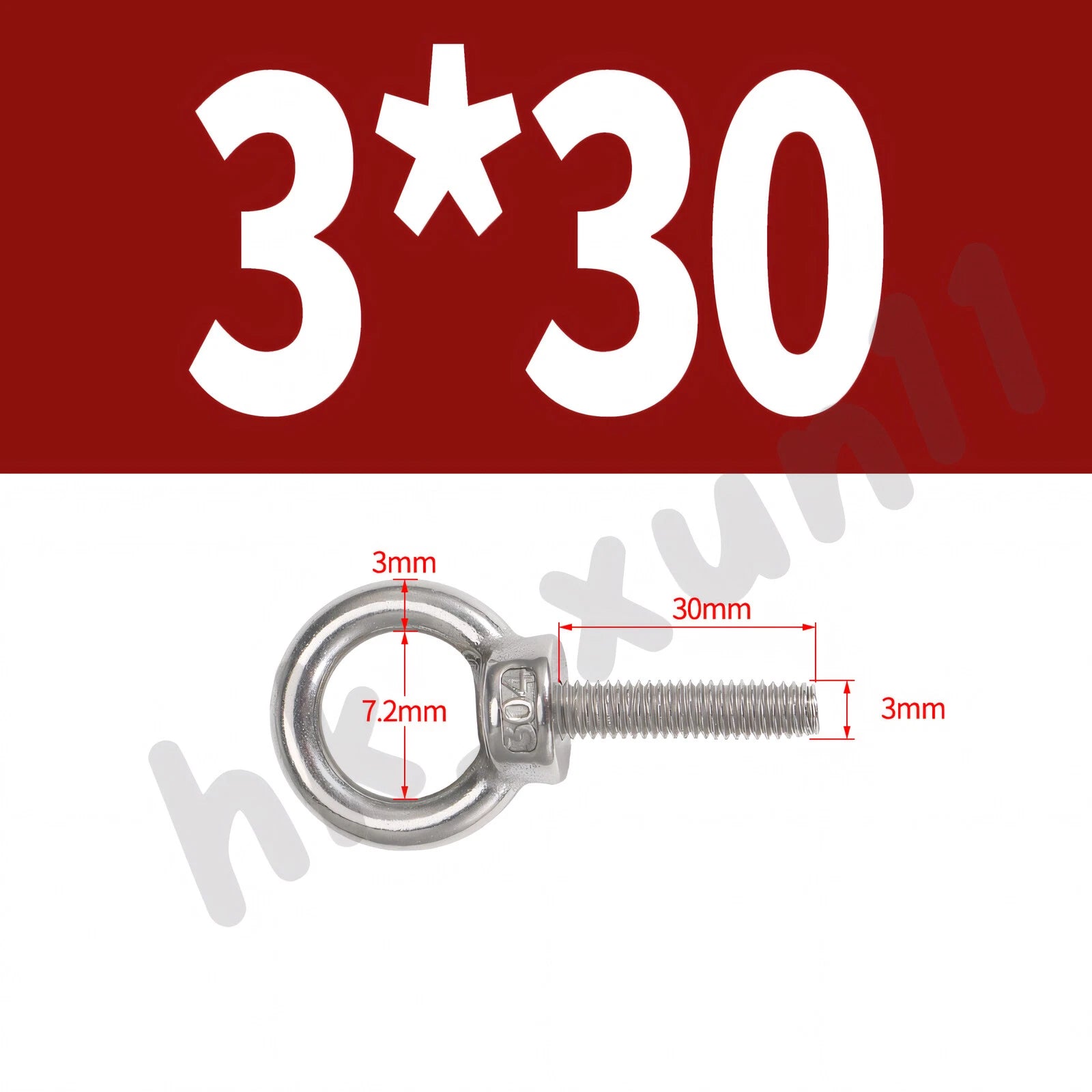 M3 M4 M5 M6 M8 M10 M12 TO M24 LIFTING EYE NUTS & BOLTS A2-304 STAINLESS STEEL