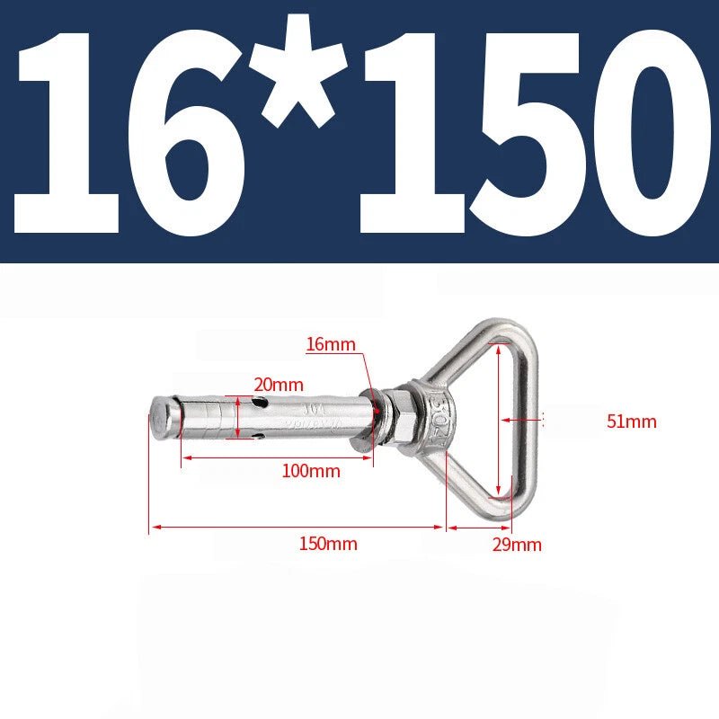 304 Stainless Steel Lifting Eye Ring Concrete Sleeve Anchor Bolts — M8 to M20 - HomeDIYer