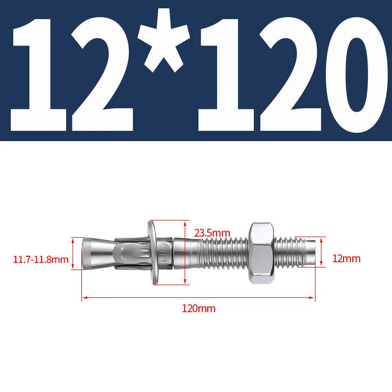 304 Stainless Steel Through Bolts Wall Expansion Anchor Bolts M6–M20