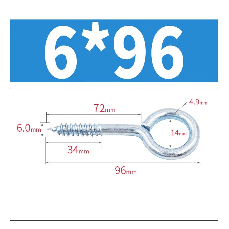 Screw-In Hooks & Eye Hooks — Galvanized, Nickel, Copper & Stainless, 1.1mm–8.6mm