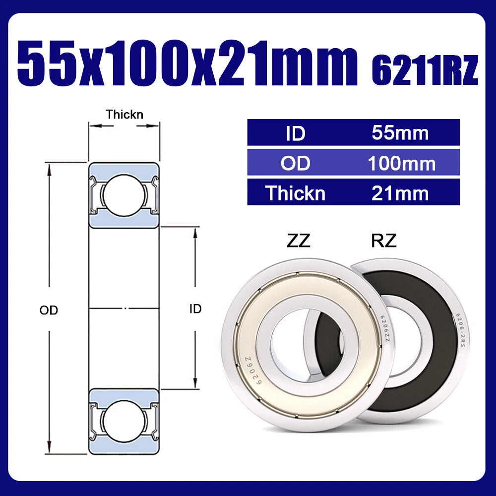 RZ or ZZ Bearings Precision High Speed Bearings Deep Groove Ball Bearing, Sealed