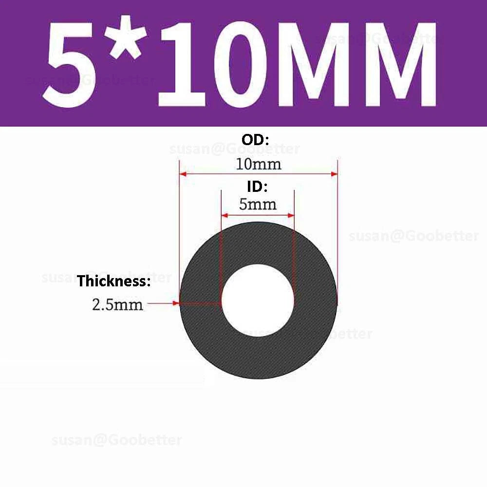 Silicone Hose Pipe Tube Water Air Black Rubber Tubing Tube ID 0.5mm to 38mm