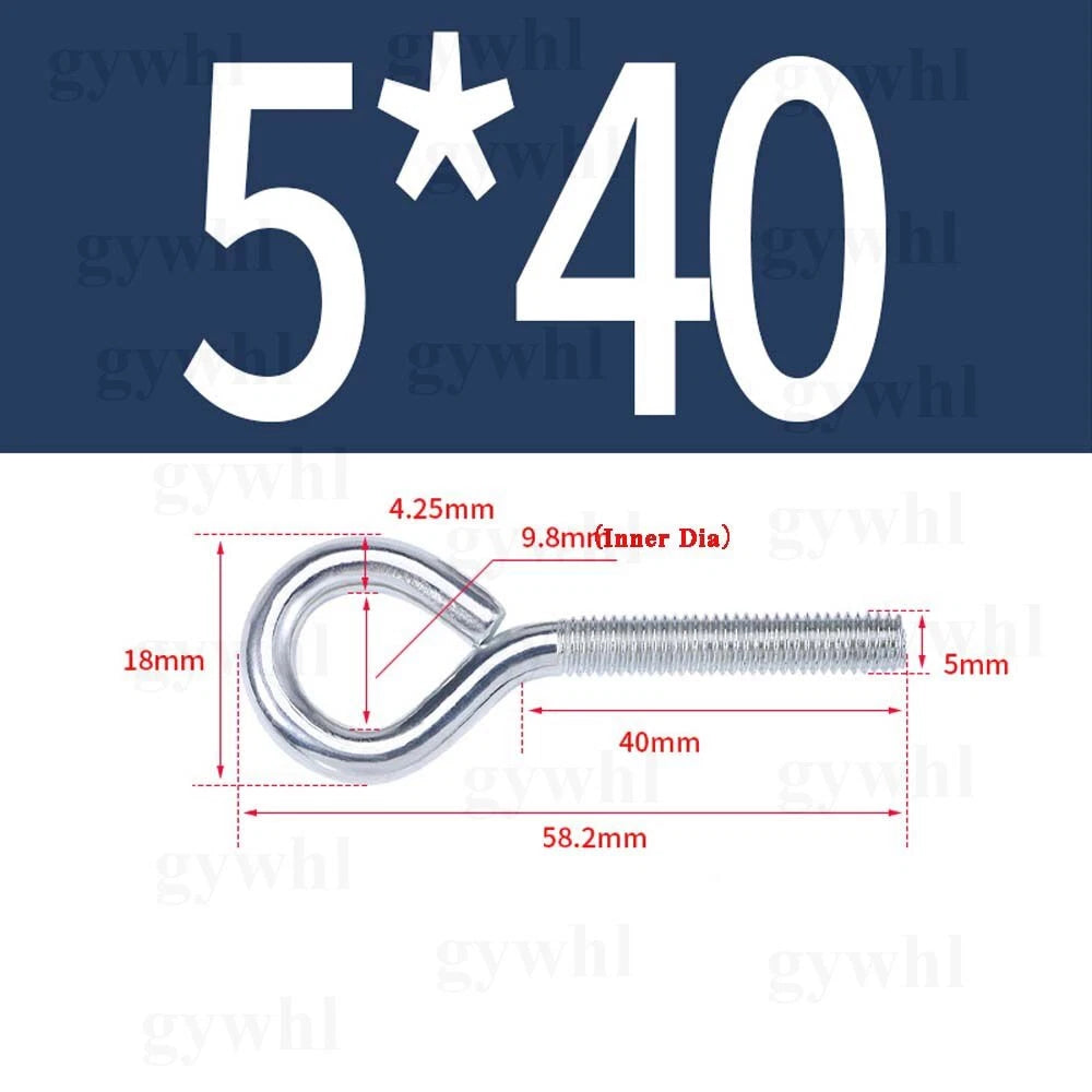 Galvanised Eye Screws Hooks Eye Bolts Closed Screws Rod Stainless Threaded Rings