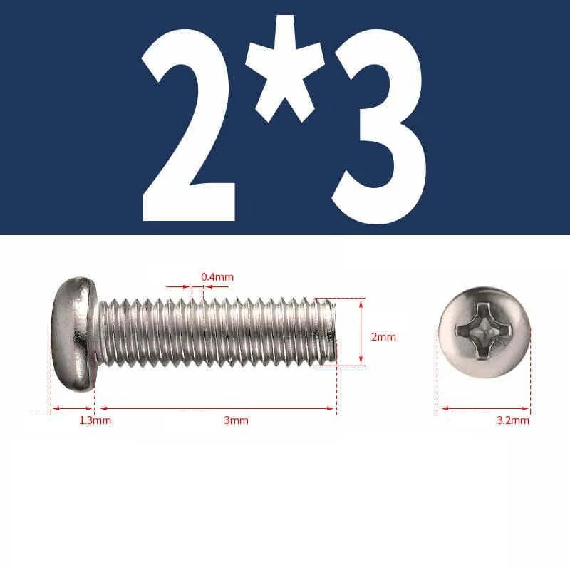 Phillips Pan Head Machine Screws M1.0–M6 | Nickel-Plated