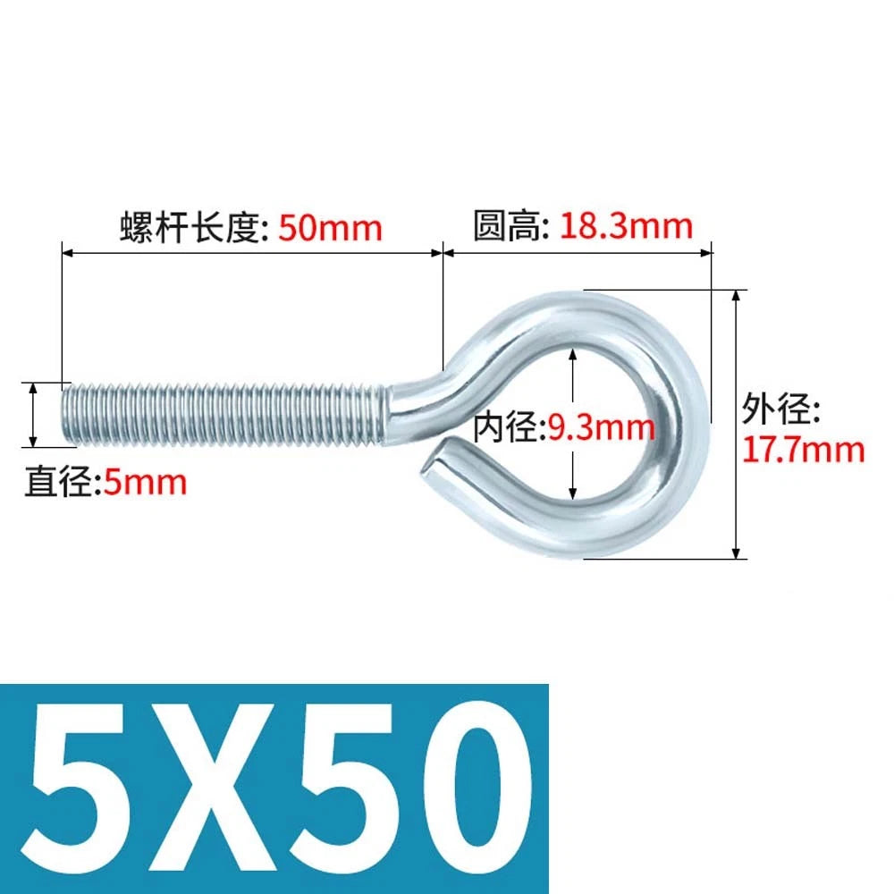 M3–M12 Galvanised Eye Screws | Metric Closed Eye Bolts & Threaded Ring Hooks