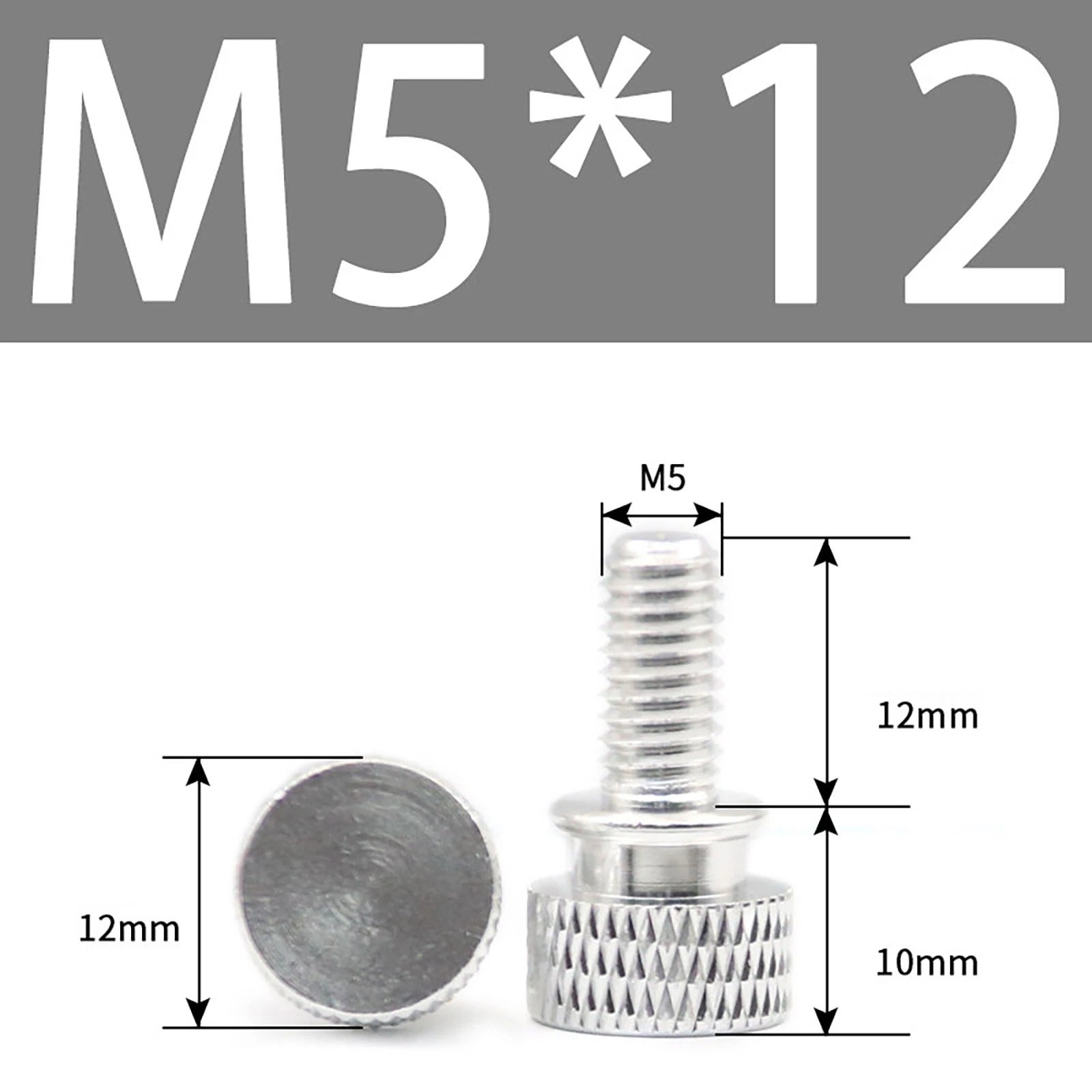 Aluminum Thumb Screws M5 M6 Knurled Hand Bolts Anodized PC Case Hobby DIY Stock