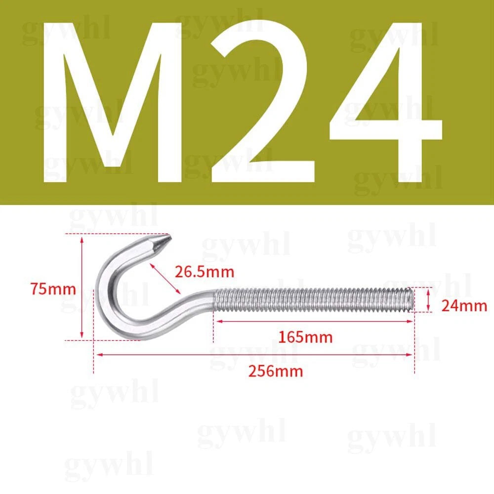 Heavy Duty Stainless Threaded Eye Hook Bolt Ring Bolts for Garden Fence Projects