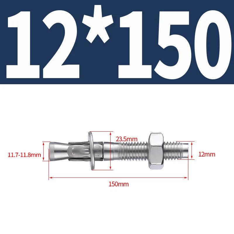 304 Stainless Steel Through Bolts Wall Expansion Anchor Bolts M6–M20