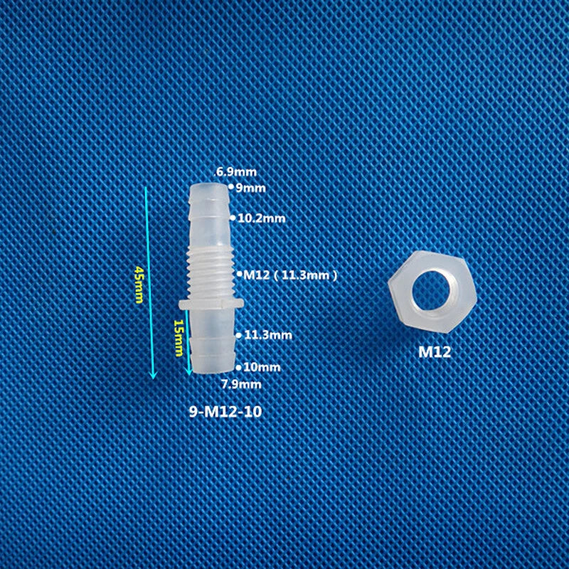 Plastic Barbed Bulkhead Fitting with Male Thread — Hose Tail Pipe Connector