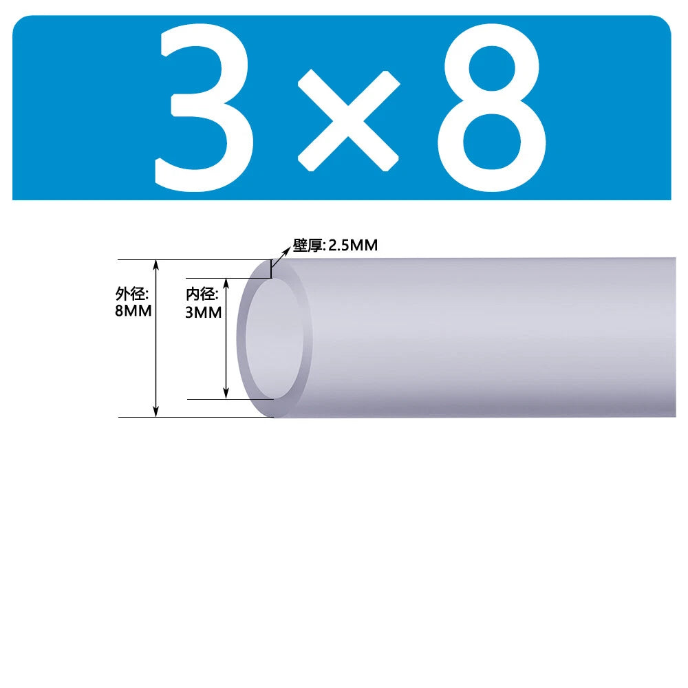 Food Grade Clear Silicone Tube Beer Milk Hose Pipe Soft Rubber ID 0.5mm - 38mm