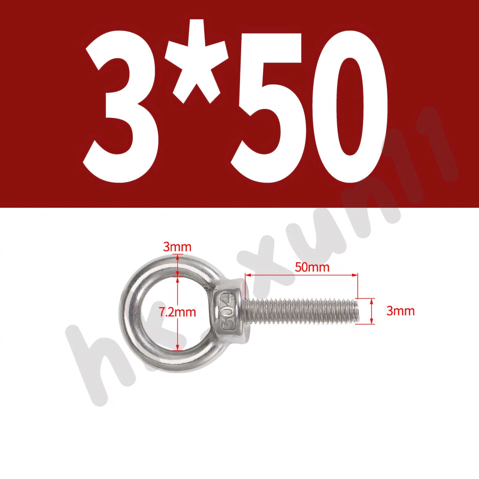 M3 M4 M5 M6 M8 M10 M12 TO M24 LIFTING EYE NUTS & BOLTS A2-304 STAINLESS STEEL