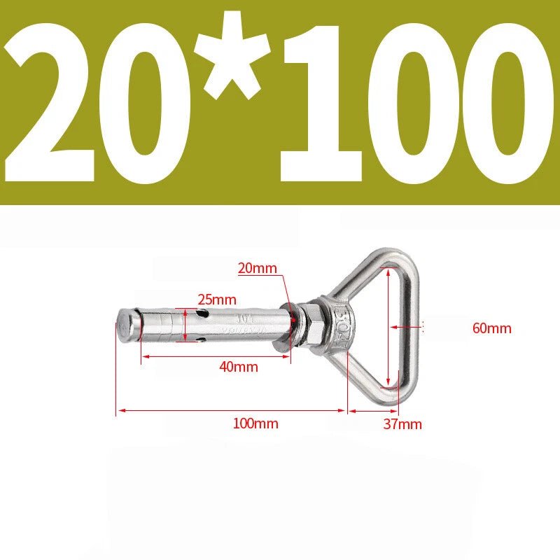 304 Stainless Steel Lifting Eye Ring Concrete Sleeve Anchor Bolts — M8 to M20 - HomeDIYer