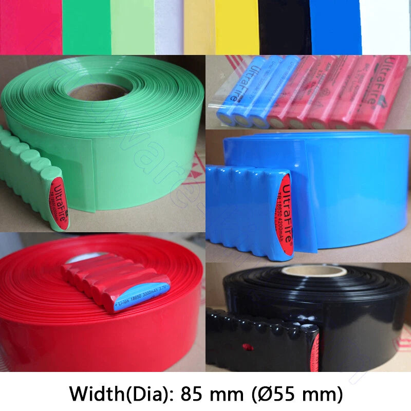 PVC Heat Shrink Tubing 7–130mm | RC Battery, LiPo, NiMH, NiCd Wire Wrap