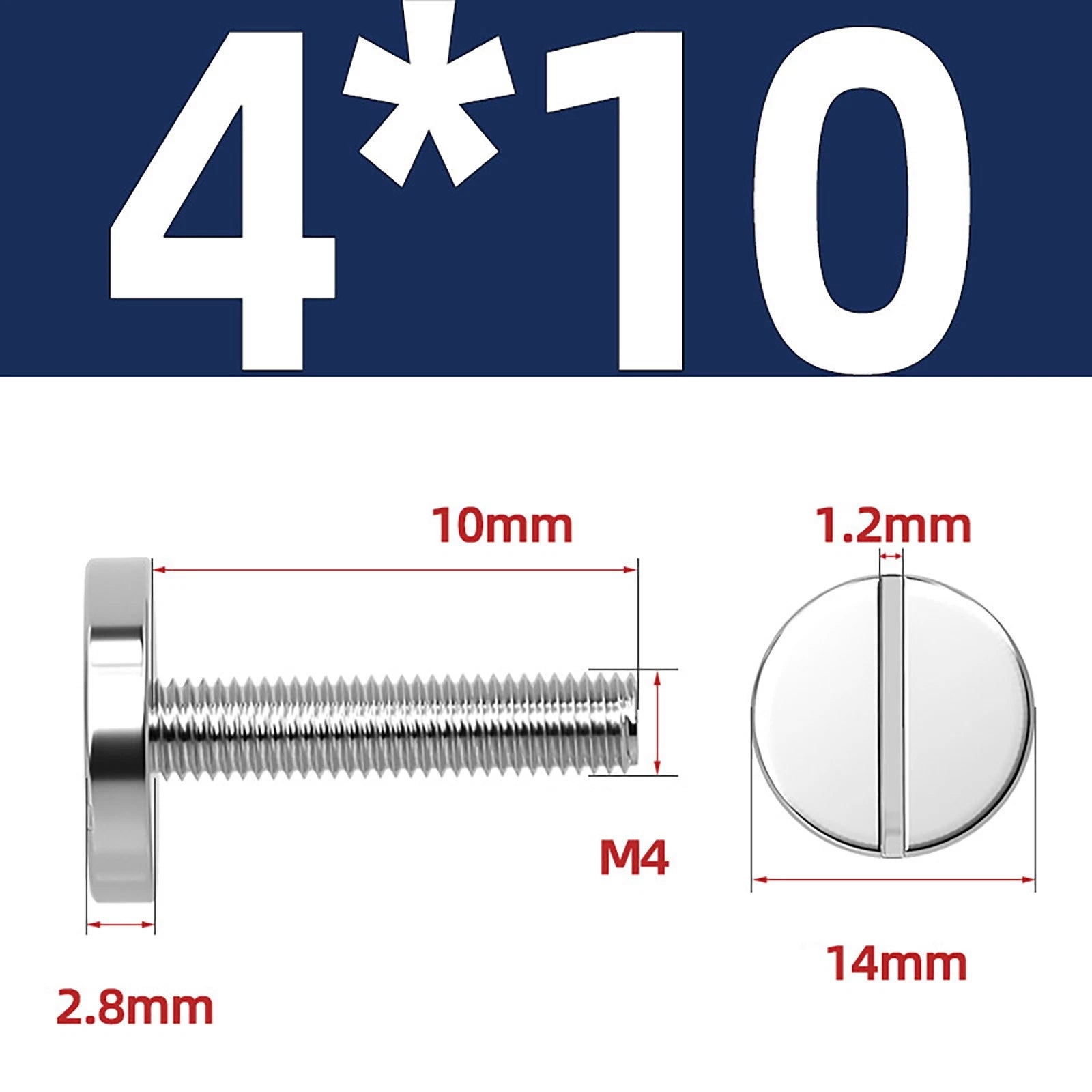 A2 Stainless Steel Slotted Large Head Machine Screws — Wide Pan Bolt DIN 921 | M2–M10