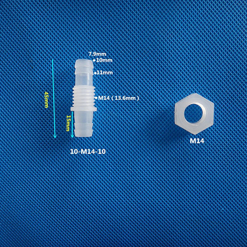 Plastic Barbed Bulkhead Fitting with Male Thread — Hose Tail Pipe Connector