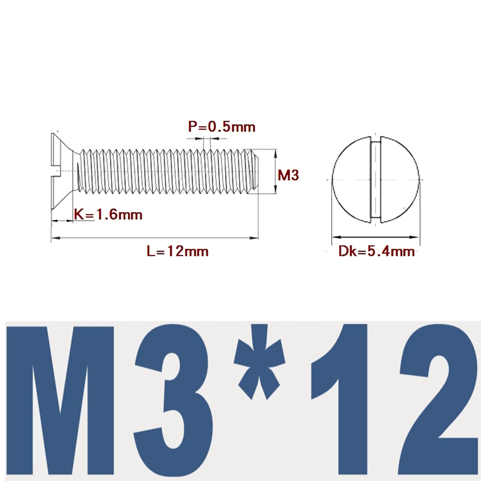 Countersunk Slotted Machine Screws M2–M8 | A2 Stainless Steel DIN 963