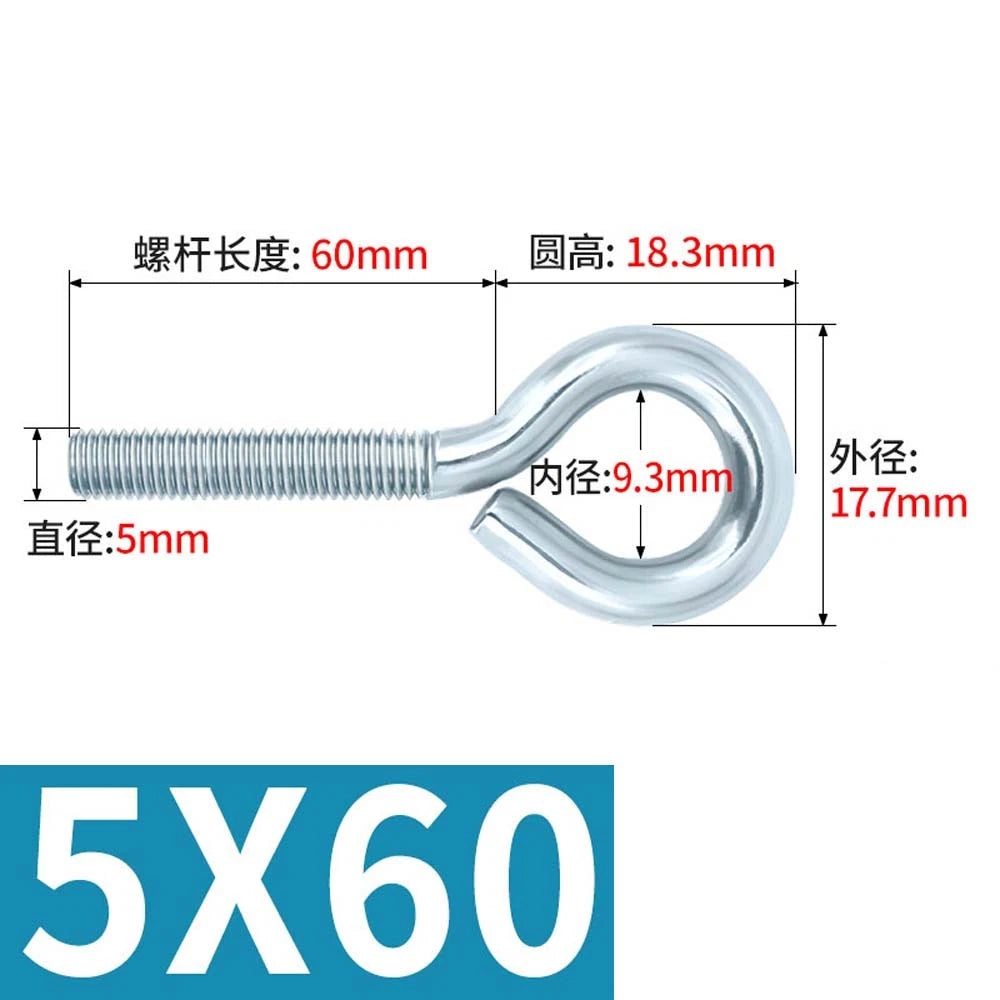 M3–M12 Galvanised Eye Screws | Metric Closed Eye Bolts & Threaded Ring Hooks