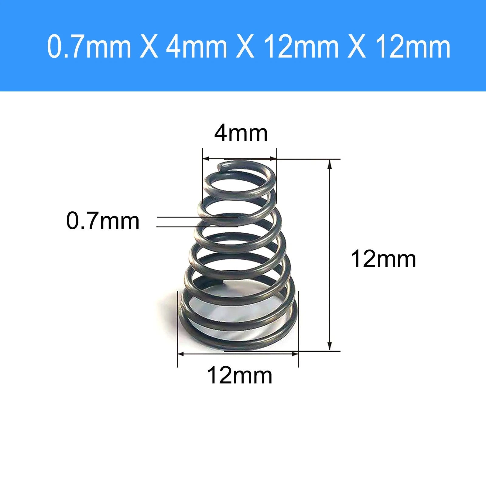 Conical Compression Spring Tapered Spring Steel Wire 0.2-3mm Heavy Duty Cone DIY