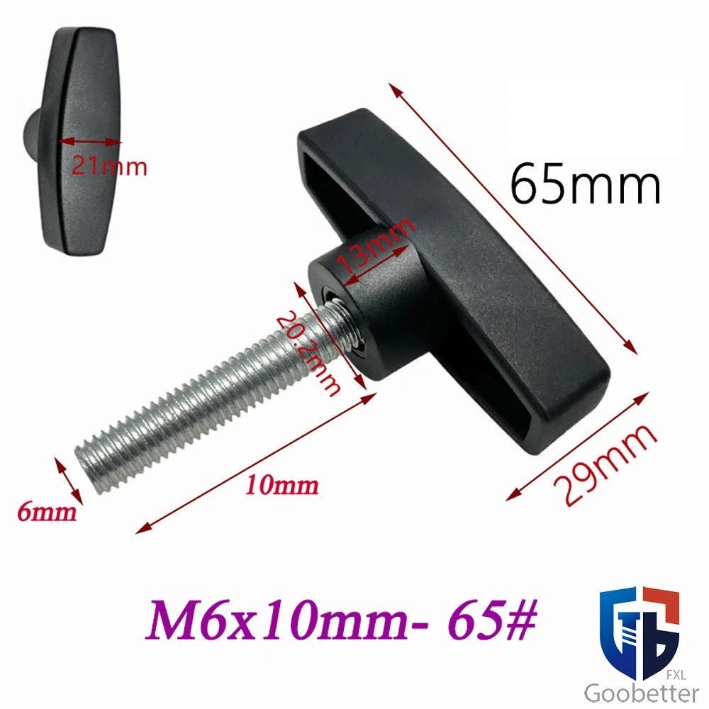 M6 M8 M10 M12 T - Handle Thumb Screws — Wing Knob Clamping Bolts with Flange Nut - HomeDIYer