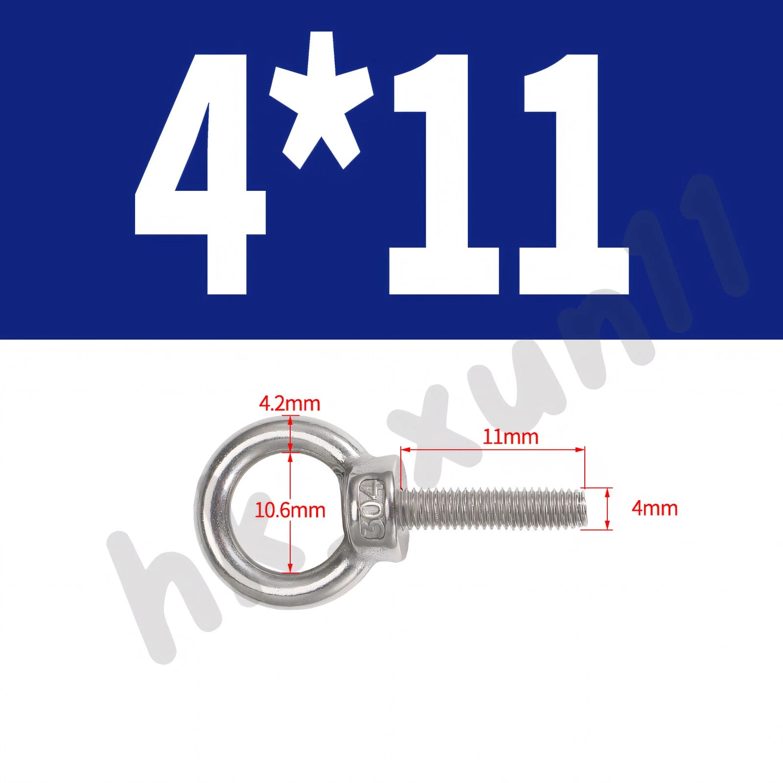 M3 M4 M5 M6 M8 M10 M12 TO M24 LIFTING EYE NUTS & BOLTS A2-304 STAINLESS STEEL