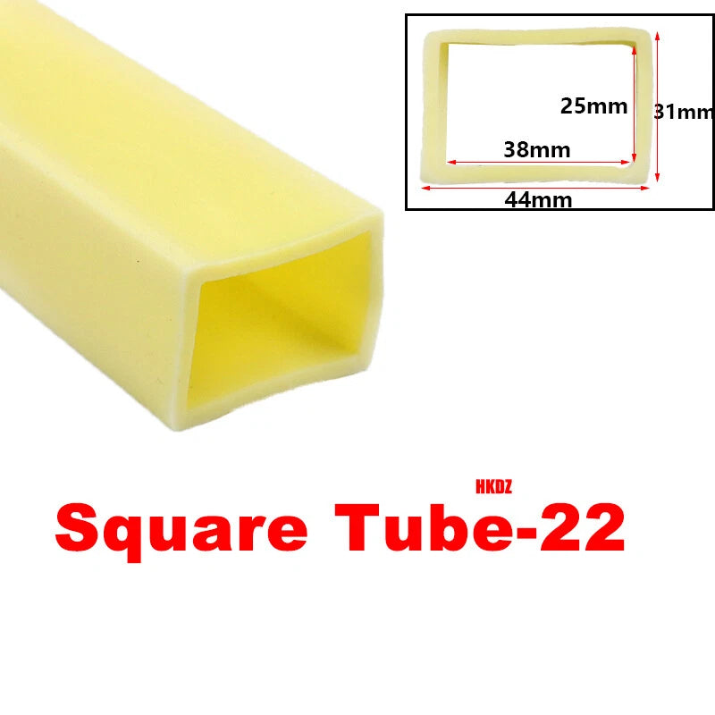 Square Silicone Rubber Hollow Tube Pipe Protector Seal Strips Width 2.5mm~108mm