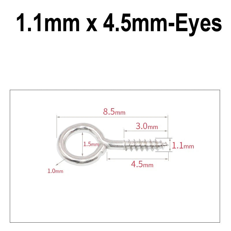Screw-In Hooks & Eye Hooks — Galvanized, Nickel, Copper & Stainless, 1.1mm–8.6mm