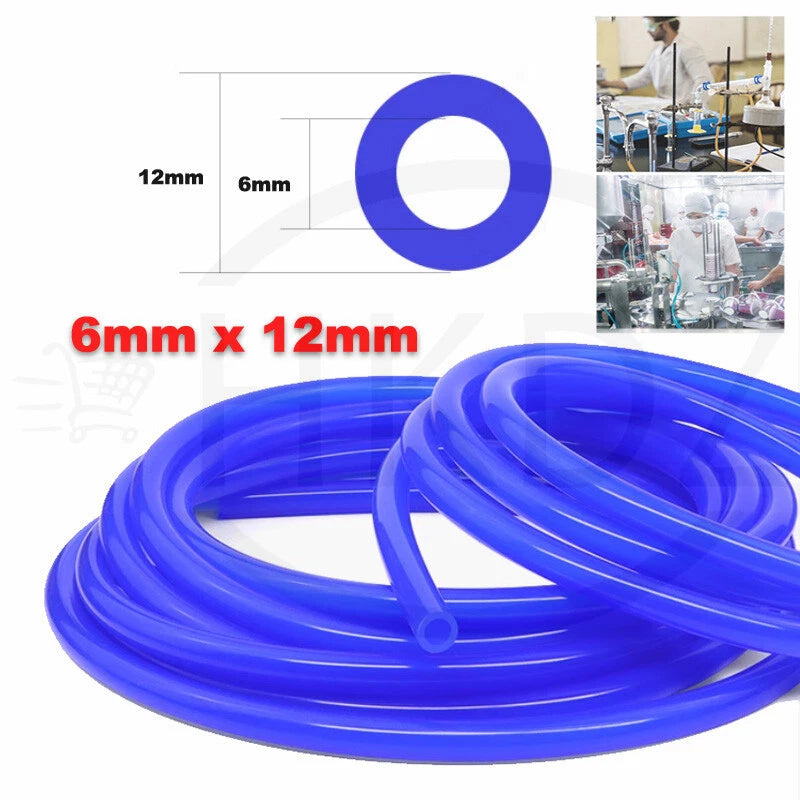 Food Grade Silicone Tubing – Flexible Vacuum Hose Pipe, ID 0.5mm–38mm, Blue