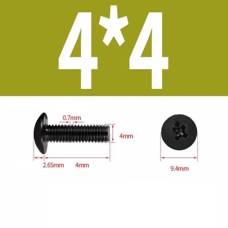 Phillips Pan Head Machine Screws — Nickel Plating & Black Zinc, M2–M6, 10 or 25 Pcs