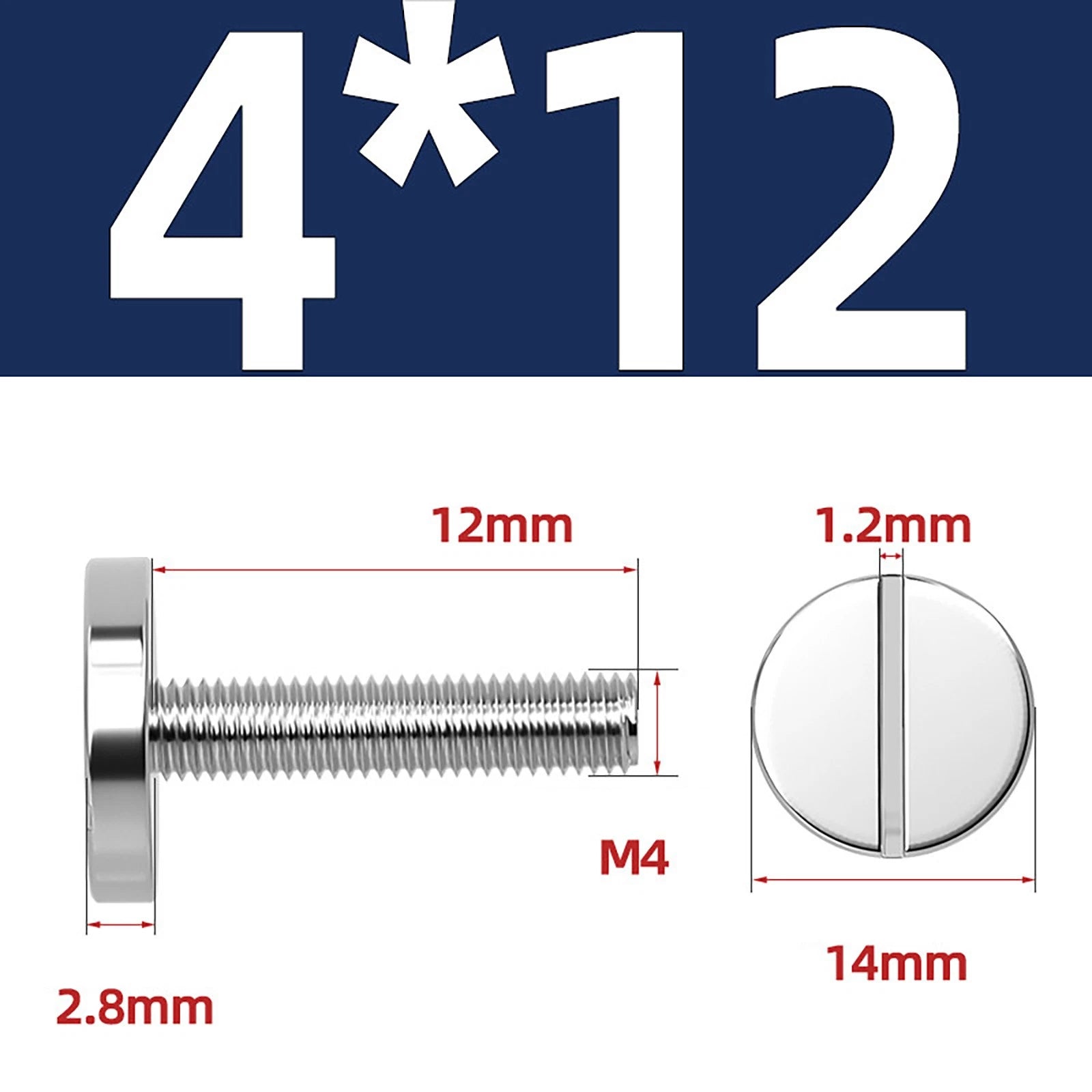 A2 Stainless Steel Slotted Large Head Machine Screws — Wide Pan Bolt DIN 921 | M2–M10