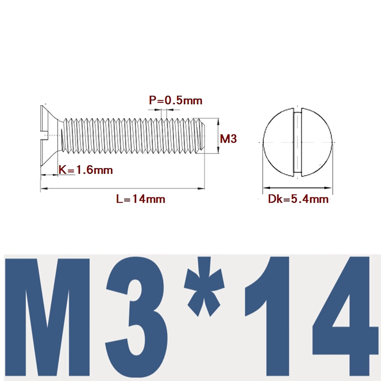 Countersunk Slotted Machine Screws M2–M8 | A2 Stainless Steel DIN 963