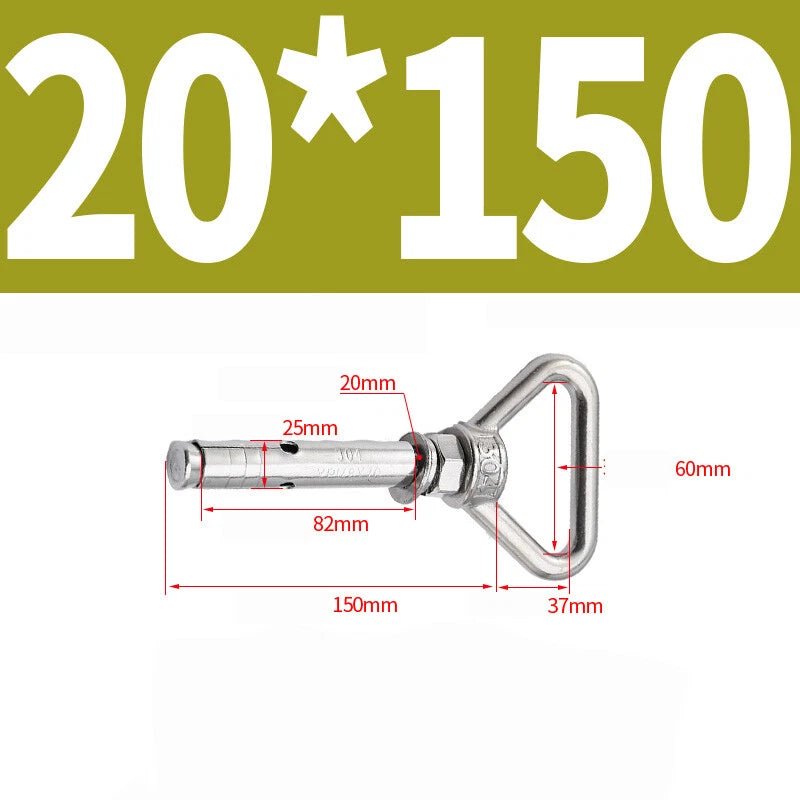 304 Stainless Steel Lifting Eye Ring Concrete Sleeve Anchor Bolts — M8 to M20 - HomeDIYer