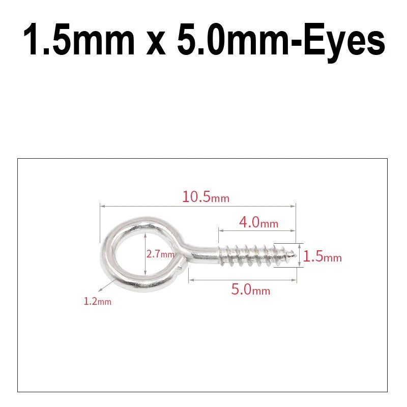 Screw-In Hooks & Eye Hooks — Galvanized, Nickel, Copper & Stainless, 1.1mm–8.6mm