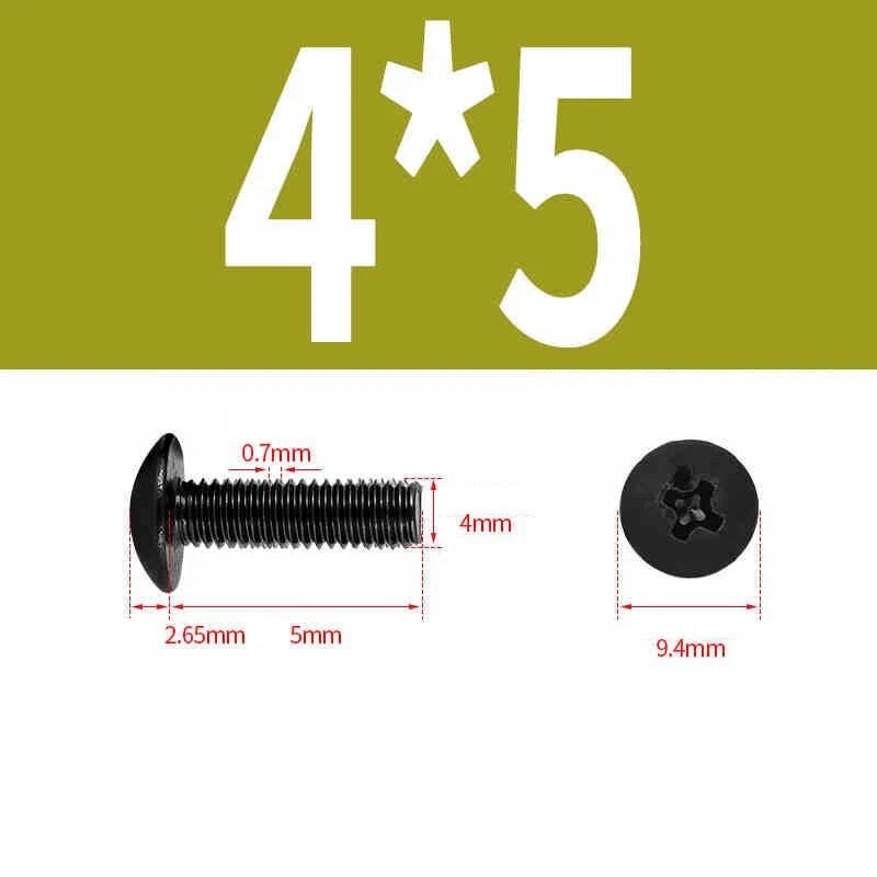 Phillips Pan Head Machine Screws — Nickel Plating & Black Zinc, M2–M6, 10 or 25 Pcs