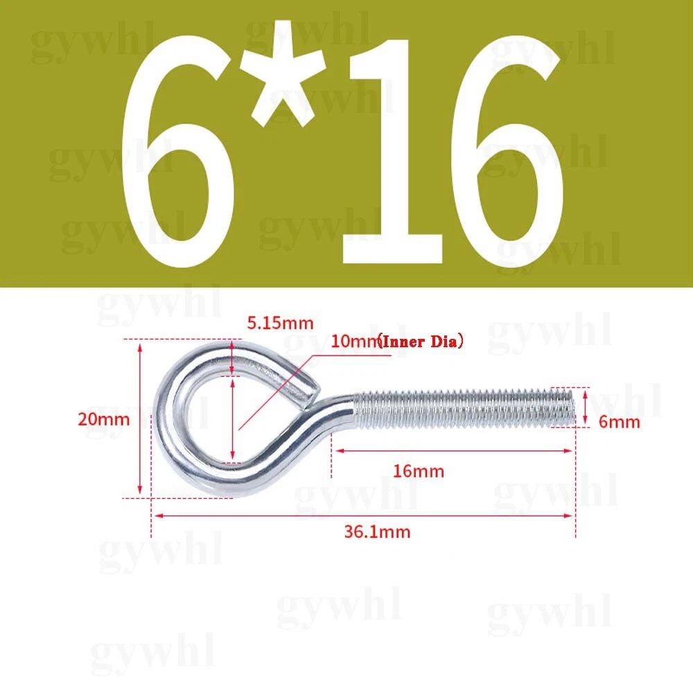 Galvanised Eye Screws Hooks Eye Bolts Closed Screws Rod Stainless Threaded Rings