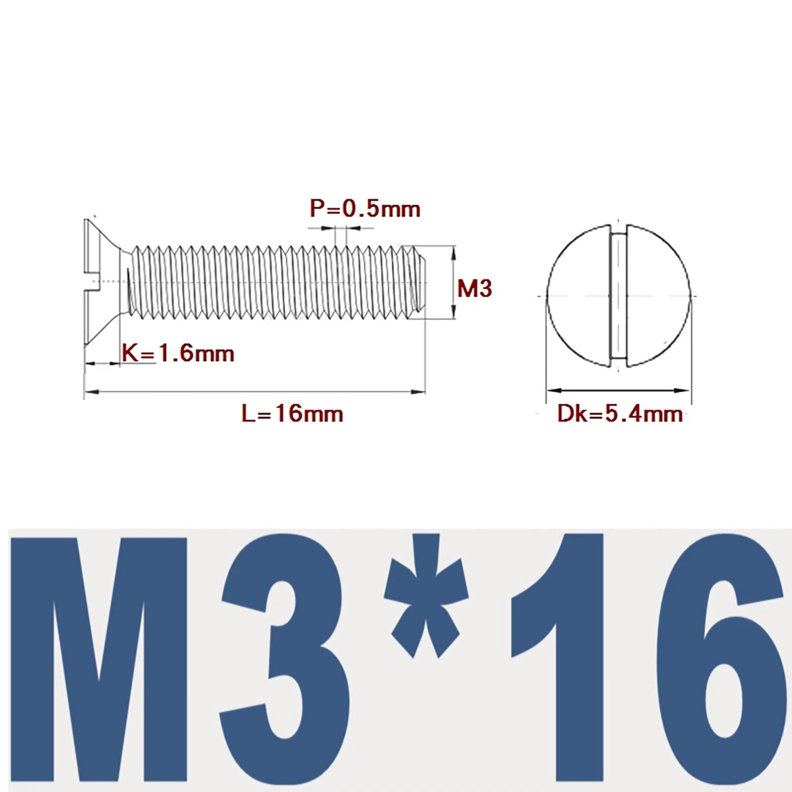 Countersunk Slotted Machine Screws M2–M8 | A2 Stainless Steel DIN 963