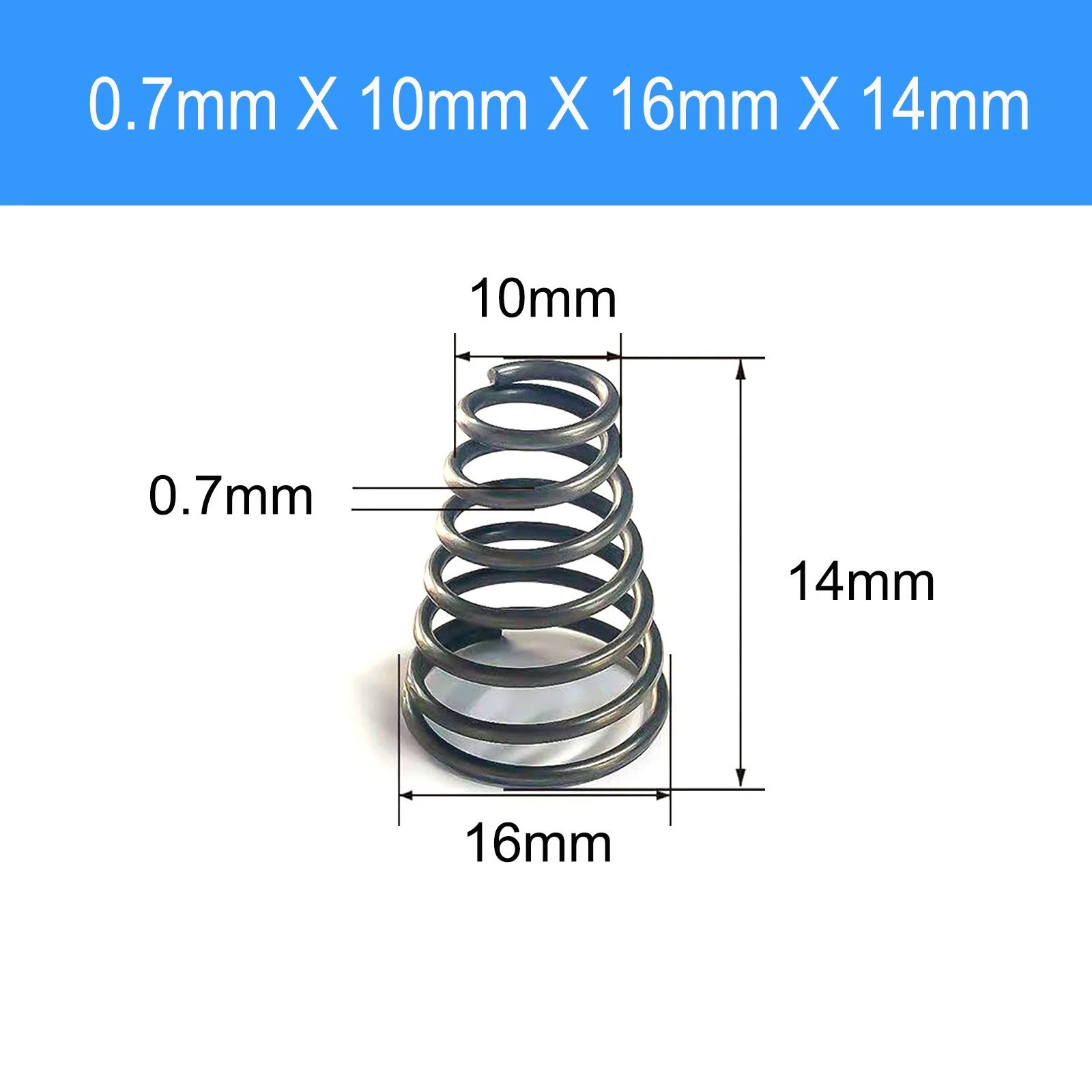 Conical Compression Spring Tapered Spring Steel Wire 0.2-3mm Heavy Duty Cone DIY