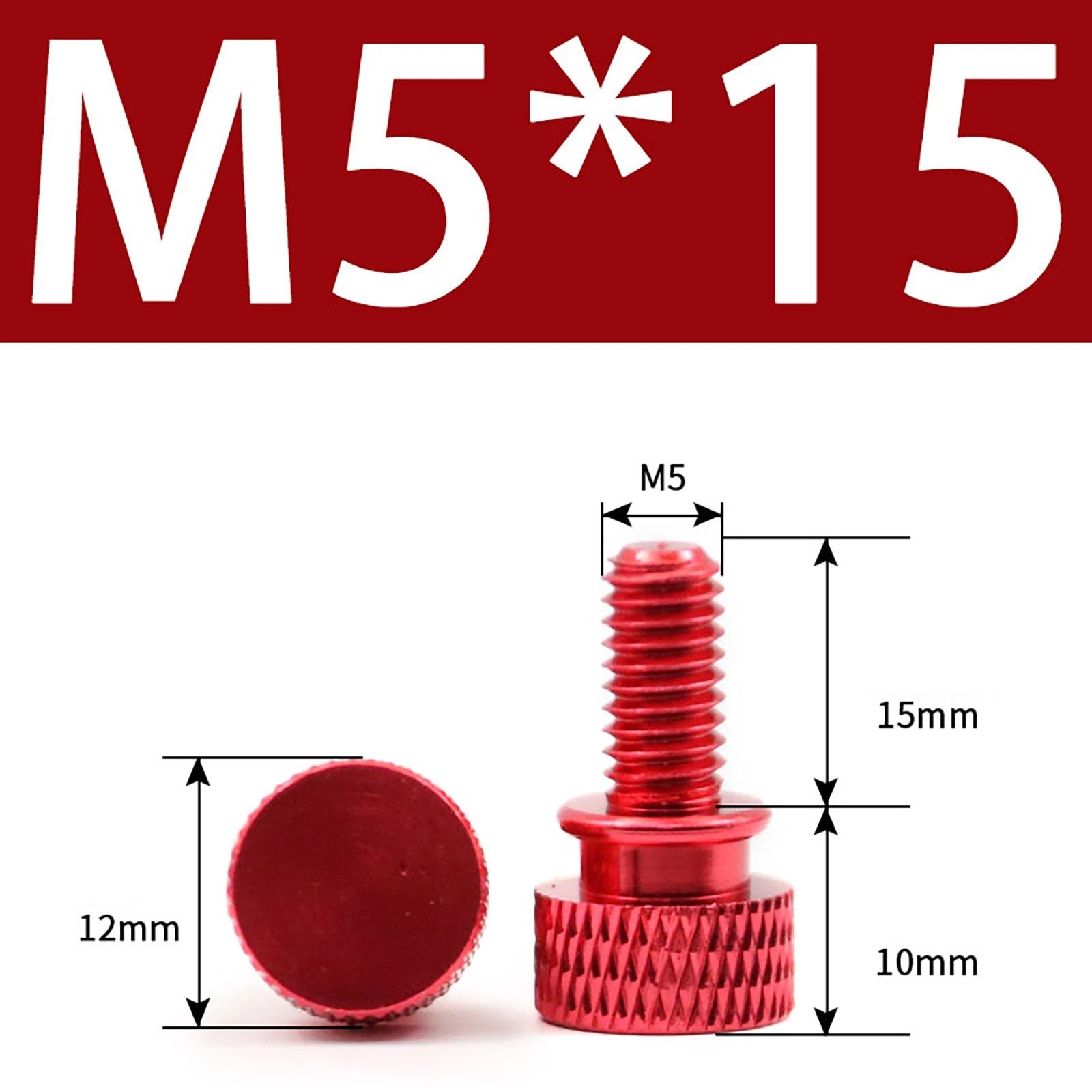 Aluminum Thumb Screws M5 M6 Knurled Hand Bolts Anodized PC Case Hobby DIY Stock