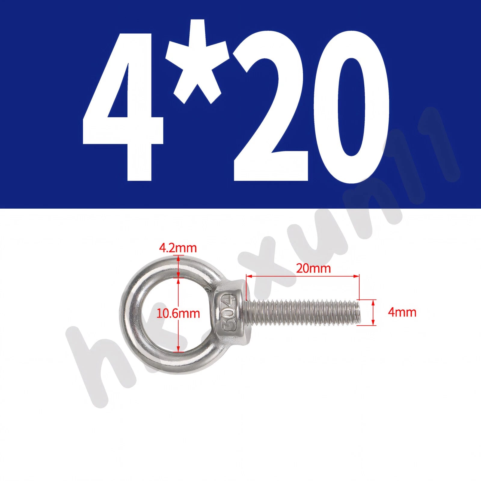 M3 M4 M5 M6 M8 M10 M12 TO M24 LIFTING EYE NUTS & BOLTS A2-304 STAINLESS STEEL