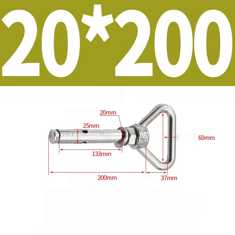 304 Stainless Steel Lifting Eye Ring Concrete Sleeve Anchor Bolts — M8 to M20 - HomeDIYer