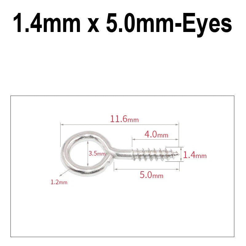 Screw-In Hooks & Eye Hooks — Galvanized, Nickel, Copper & Stainless, 1.1mm–8.6mm