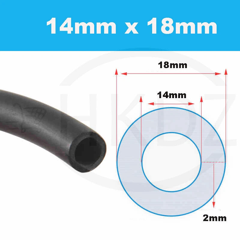 Black Fluorine Rubber Tube Fuel Hose-Engine Petrol,Oil Line Fuel Pipe ID 1 -32mm