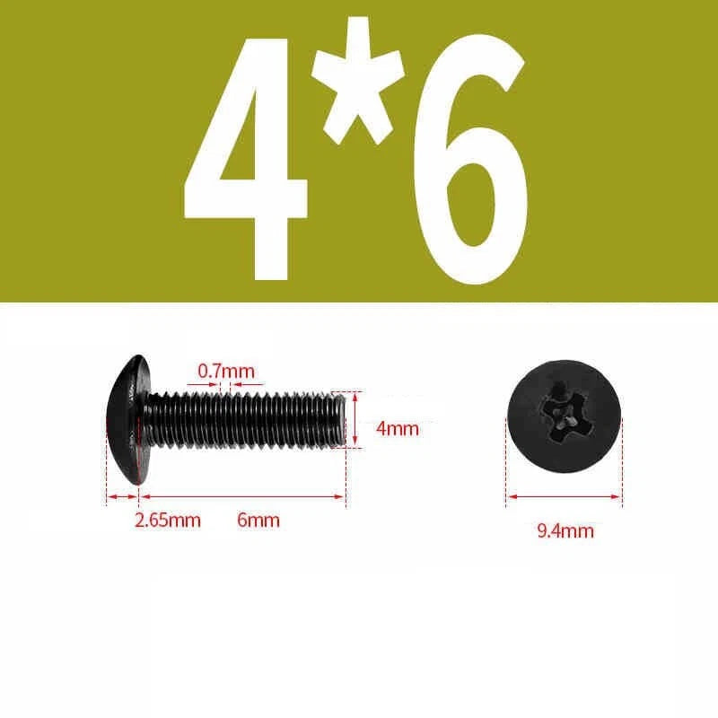 Phillips Pan Head Machine Screws — Nickel Plating & Black Zinc, M2–M6, 10 or 25 Pcs