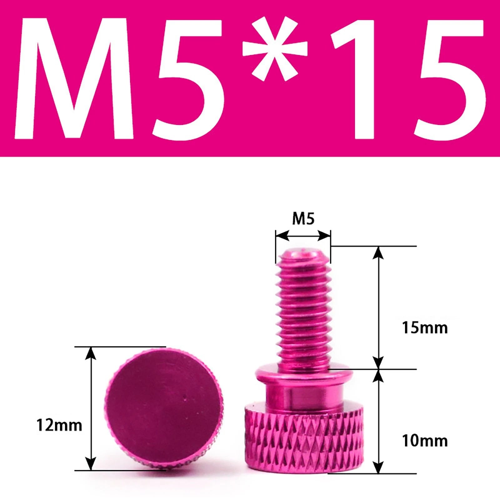 Aluminum Thumb Screws M5 M6 Knurled Hand Bolts Anodized PC Case Hobby DIY Stock